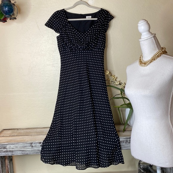 cleo Dresses & Skirts - Office or event Polkadot chiffon dress